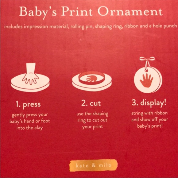 Kate & Milo Baby’s Print Ornament, NWT! - Picture 2 of 2